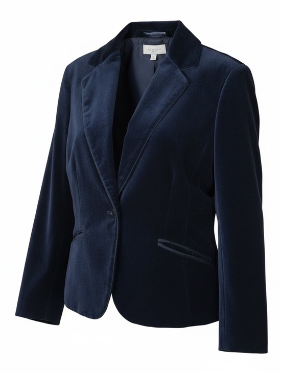 Tommy Hilfiger Jackets & Blazers - Tommy Hilfiger Stretch Women's Navy Velvet Blazer Size XL